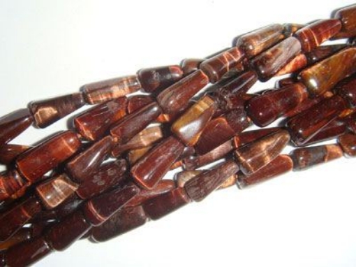 Red Tigereye Top Drill Drop Beads