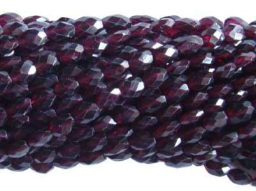 Garnet Faceted Oval