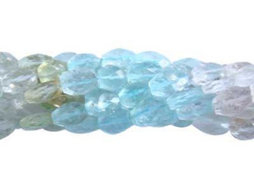 Multi aquamarine Faceted Oval