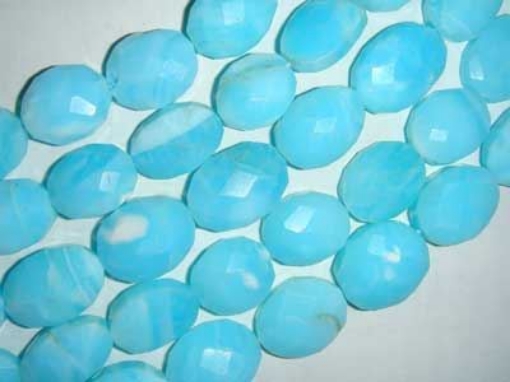Peruvian Sky Opal Faceted Oval