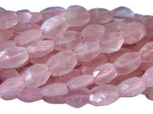 Rose qtz Faceted Oval