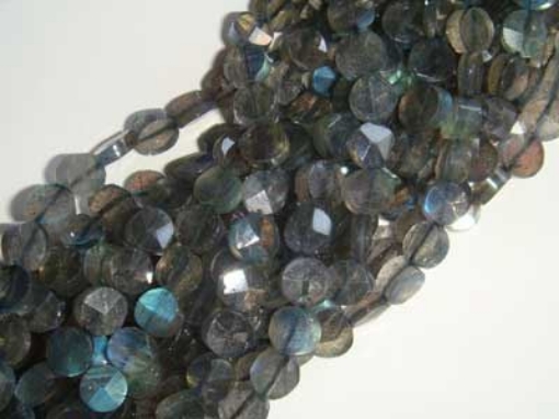 Labradorite Flat Faceted Coin