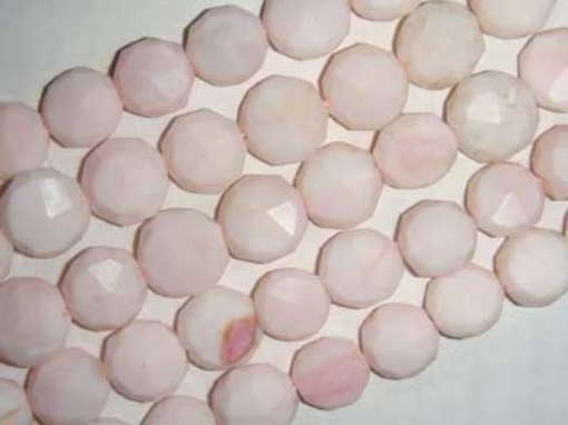 Pink Opal Faceted Coin