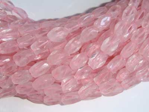 Rose Qtz Faceted brick
