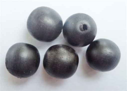 Ebony Wood Beads 13mm