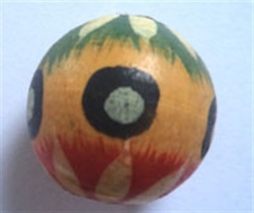  Wooden Painted Beads