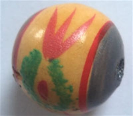  Wooden Painted Beads