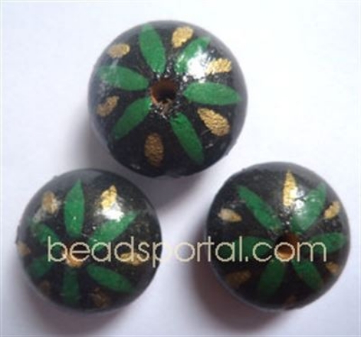 Wooden Painted Beads