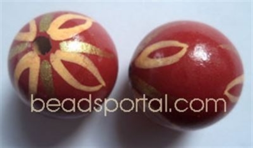 Wooden Painted Beads