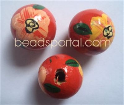 Wooden Painted Beads