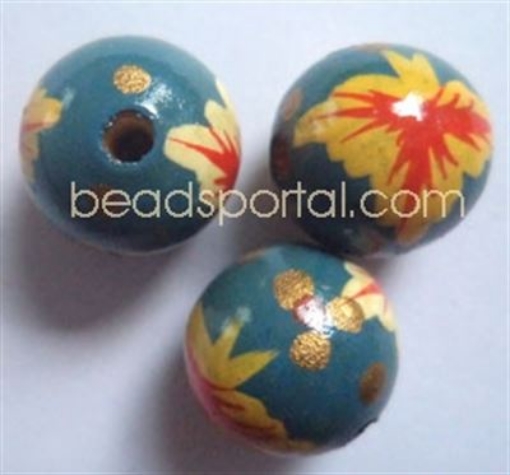 Wooden Painted Beads