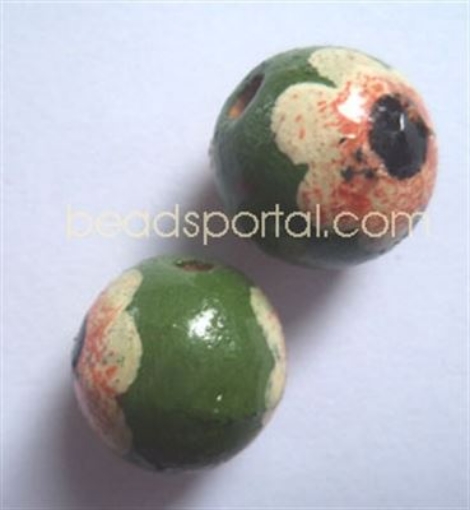 Wooden Painted Beads