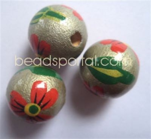 Wooden Painted Beads