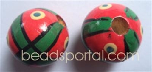 Wooden Painted Beads