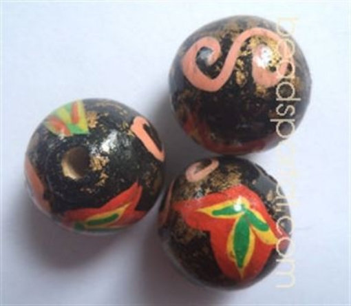 Wooden Painted Beads