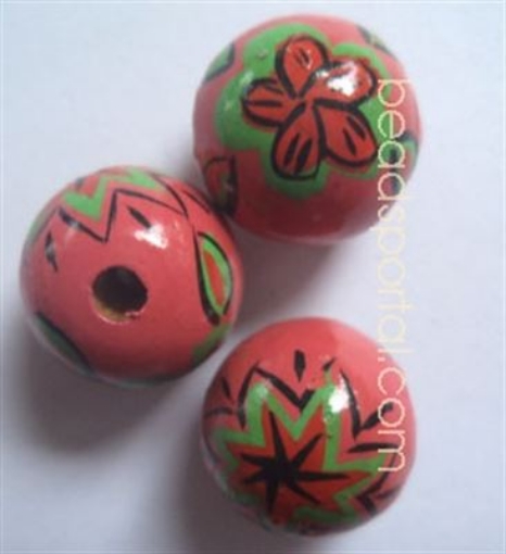 Wooden Painted Beads