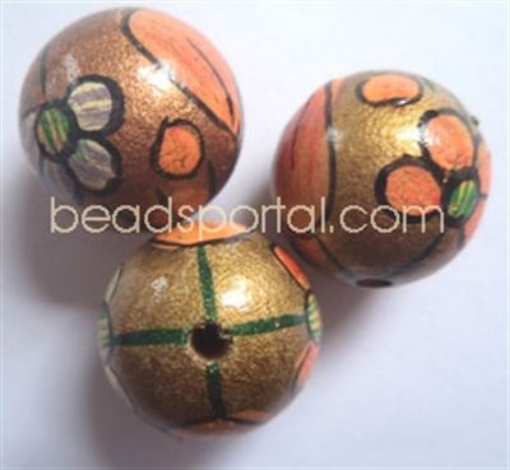 Wooden Painted Beads