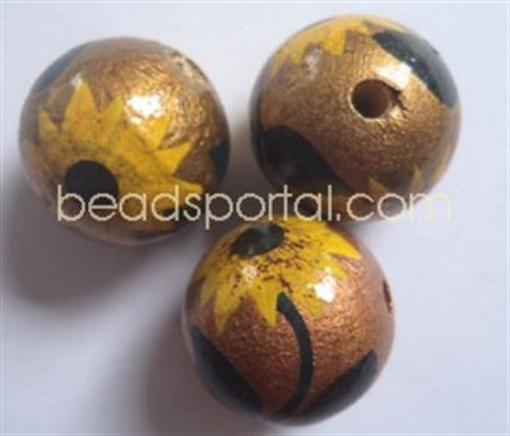 Wooden Painted Beads