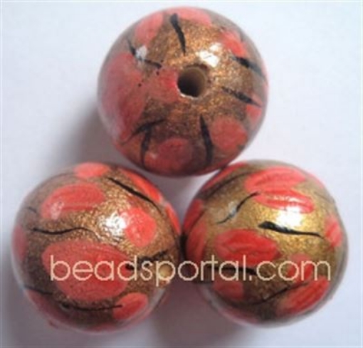 Wooden Painted Beads