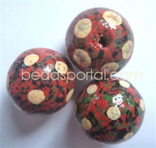 Wooden Painted Beads