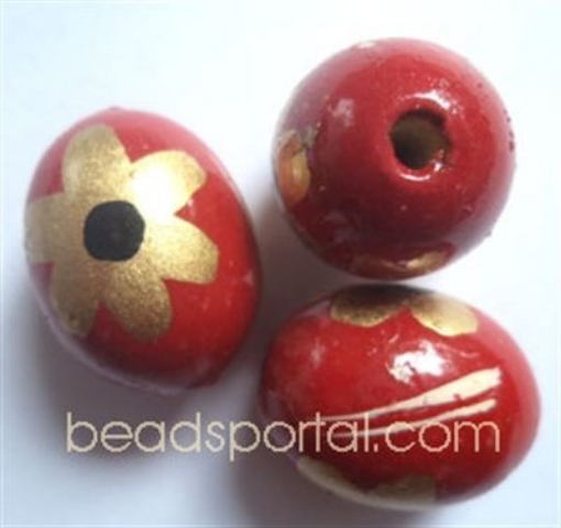 Wooden Painted Beads