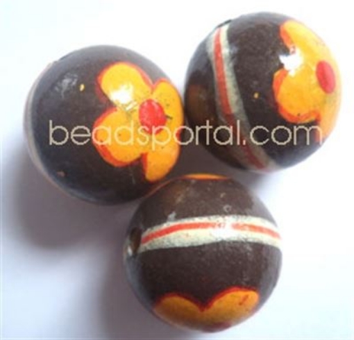 Wooden Painted Beads