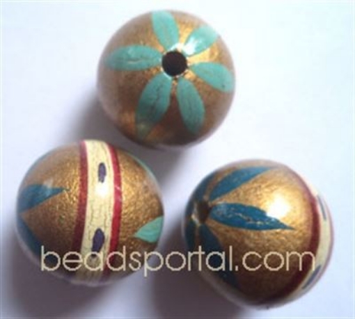 Wooden Painted Beads