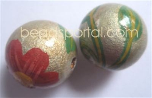 Wooden Painted Beads