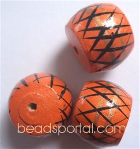 Wooden Painted Beads