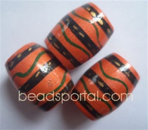 Wooden Painted Beads