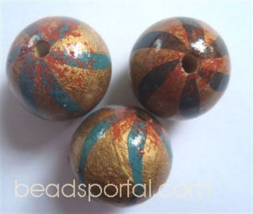 Wooden Painted Beads