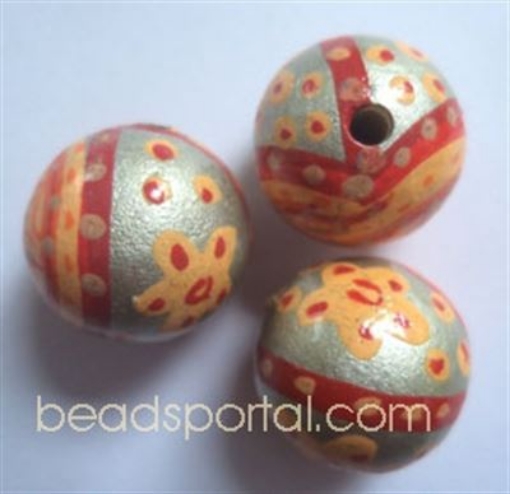 Wooden Painted Beads