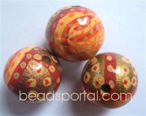 Wooden Painted Beads