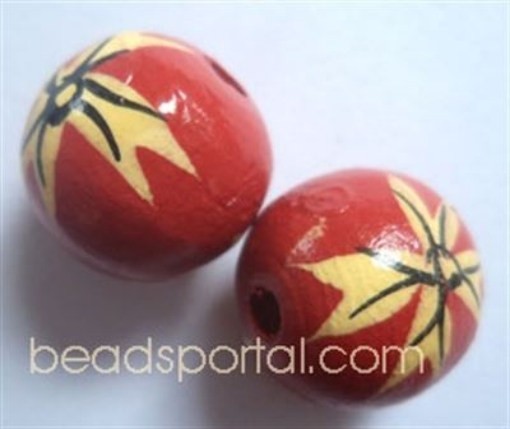 Wooden Painted Beads