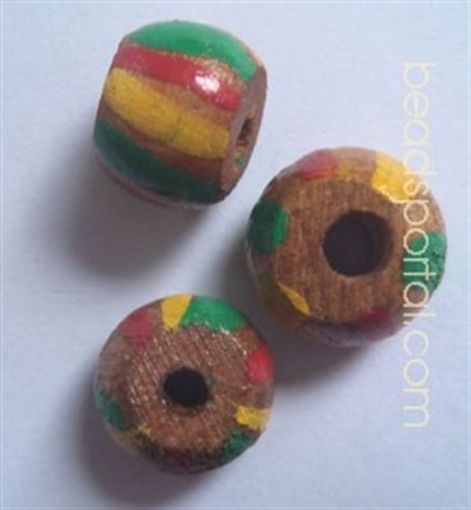 Wooden Painted Beads