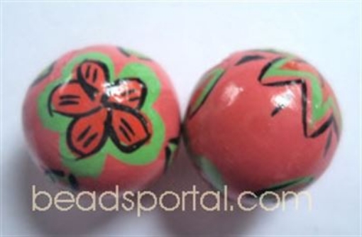 Wooden Painted Beads