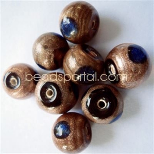  Lampwork Gold Decoration Beads