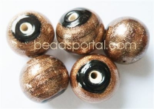  Lampwork Gold Decoration Beads