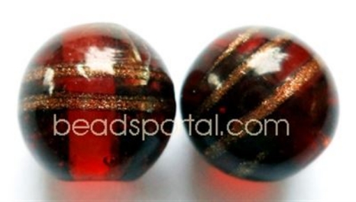  Lampwork Gold Decoration Beads