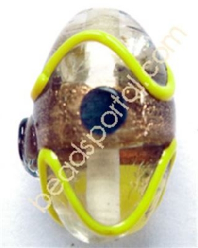  Lampwork Gold Decoration Beads