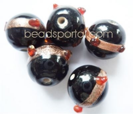 Lampwork Gold Decoration Beads