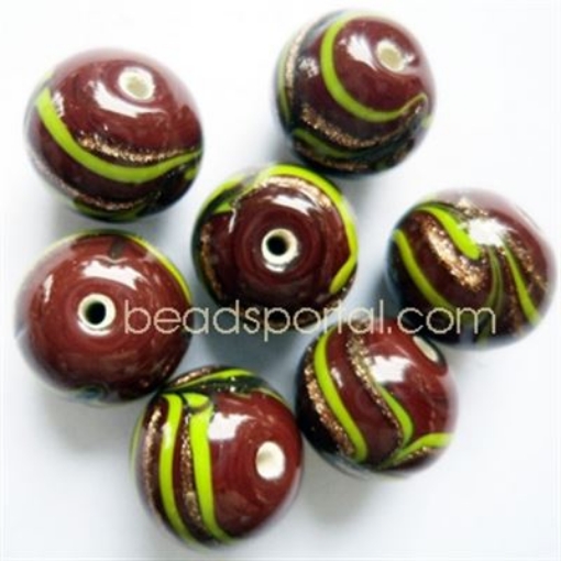 Lampwork Gold Decoration Beads