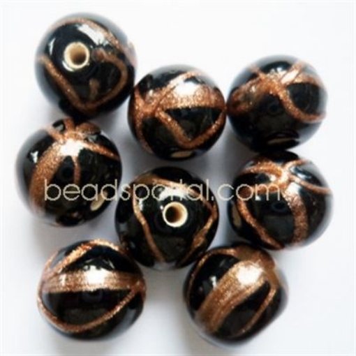 Lampwork Gold Decoration Beads