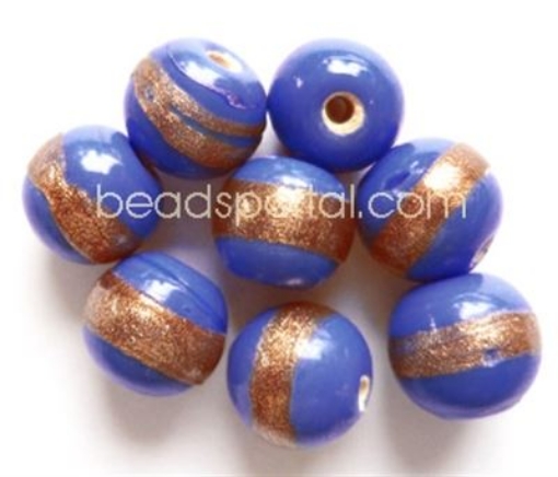  Lampwork Gold Decoration Beads