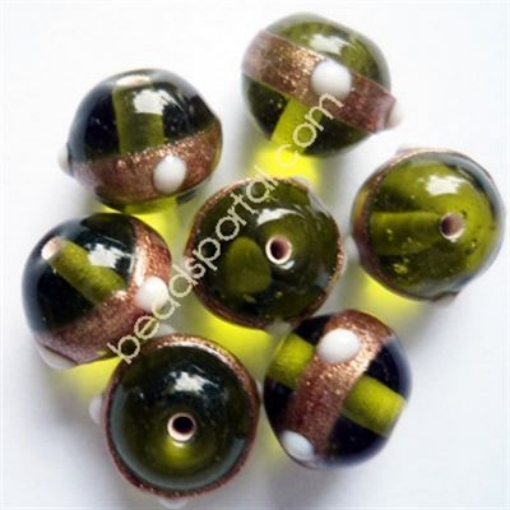  Lampwork Gold Decoration Beads