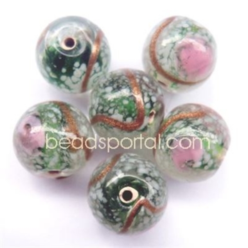  Lampwork Gold Decoration Beads