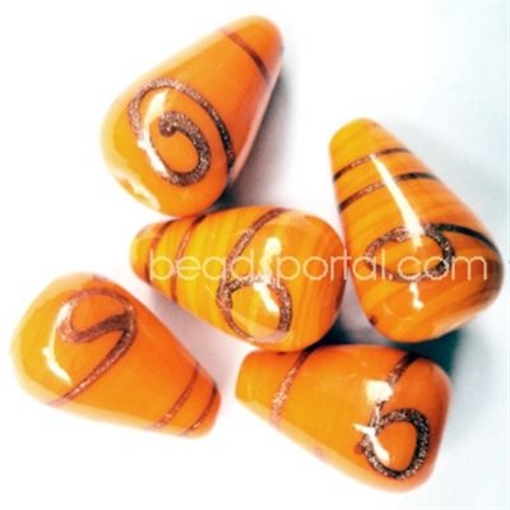  Lampwork Gold Decoration Beads