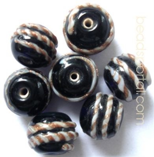  Lampwork Gold Decoration Beads