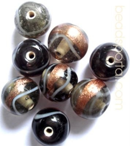  Lampwork Gold Decoration Beads