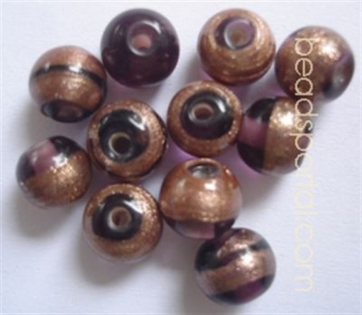  Lampwork Gold Decoration Beads